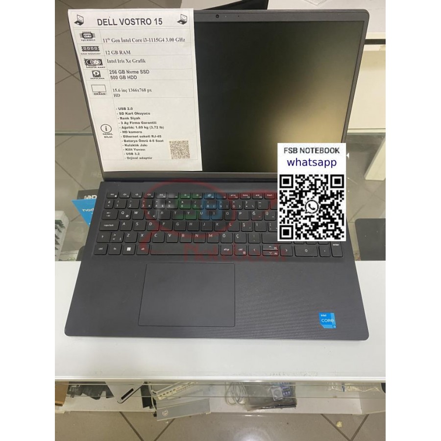 Dell Vostro 15 i3 11. Nesil 2. el Laptop