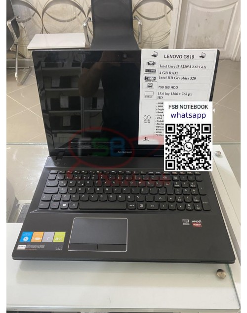 Lenovo G510 i5 4. Nesil 12 GB RAM 250 GB SSD 2. el Notebook