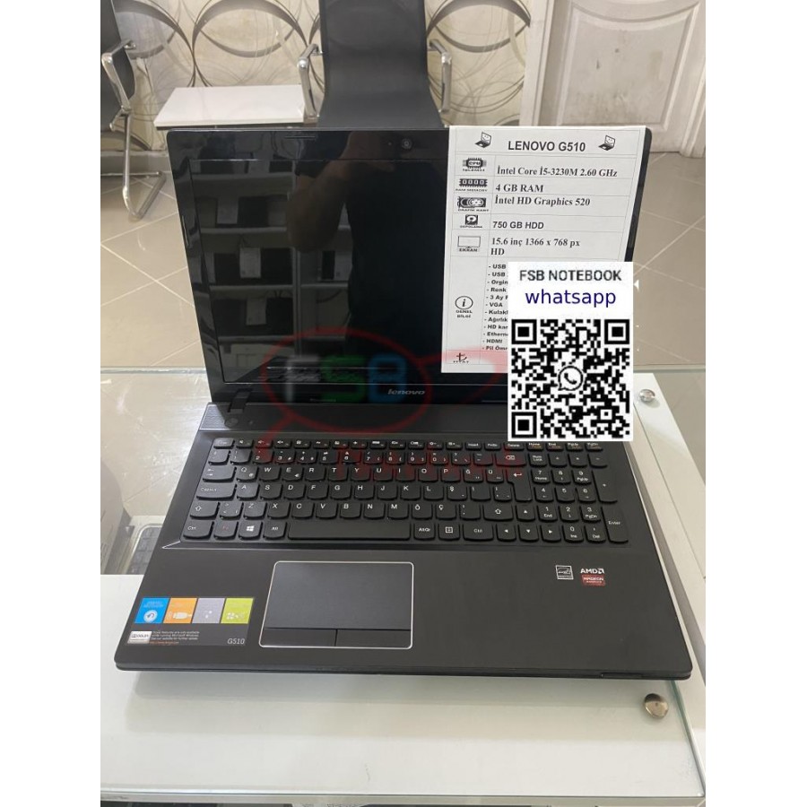 Lenovo G510 i5 4. Nesil 12 GB RAM 250 GB SSD 2. el Notebook