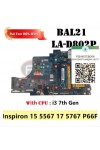 DELL Inspiron 15  BAL21 LA-D802P 5567 17 5767 f Laptop anakart 81YW5 41P46 DG5G3  i3-7100U CPU