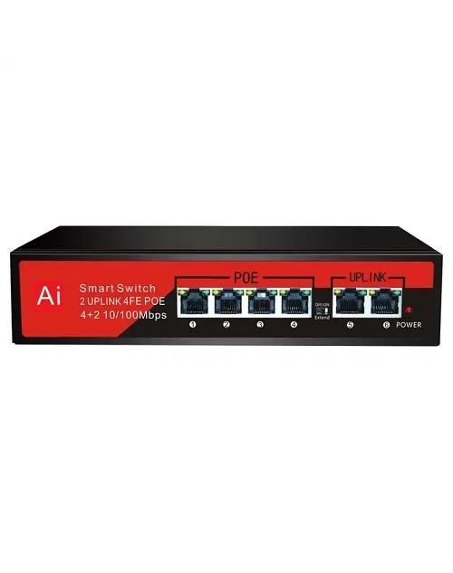 EZCOOL EZ-04PSE 4PORT 4FE+2FE MEGABIT POE SWITCH 65W