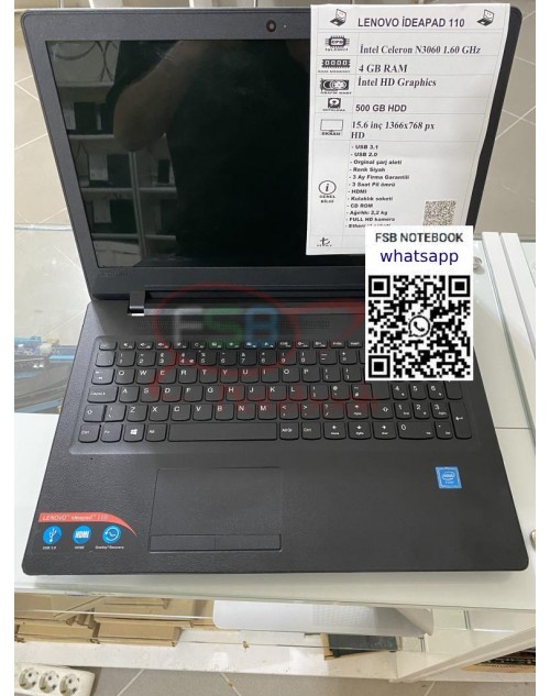 Lenovo IdeaPad 110 İntel Celeron N3060 4 GB RAM 2. el Notebook