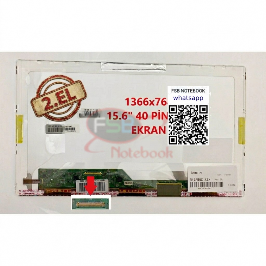 Msi CX61 Notebook Lcd Ekran 15.6 1366X768 40 PİN  2.EL