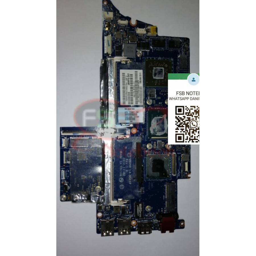 HP Envy 6-1000 LA-9511P LA-9511P i5-3377U Laptop Anakart
