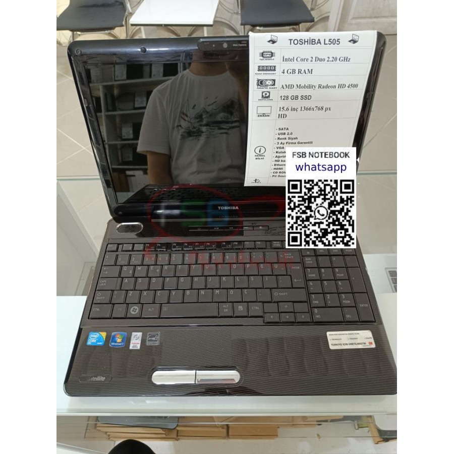 Toshiba Satellite L505 İntel Core 2 Duo 128 GB SSD 2.el Notebook