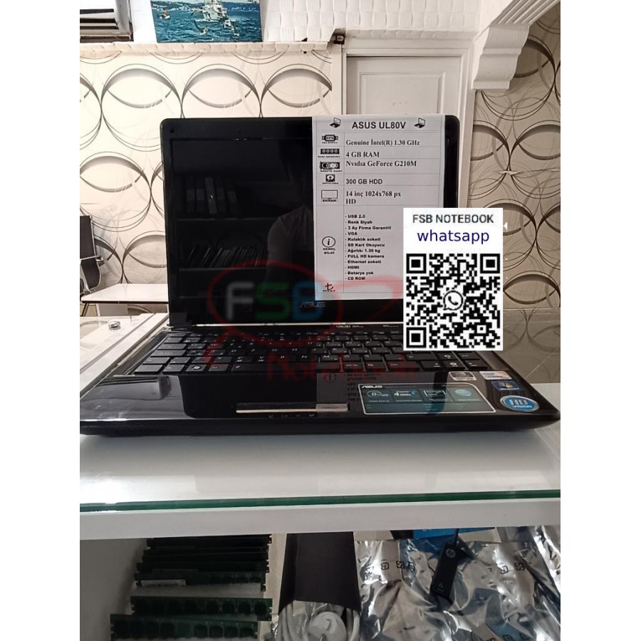 Asus UL80V Genuine İntel 4 GB RAM 300 GB HDD 2. el Notebook