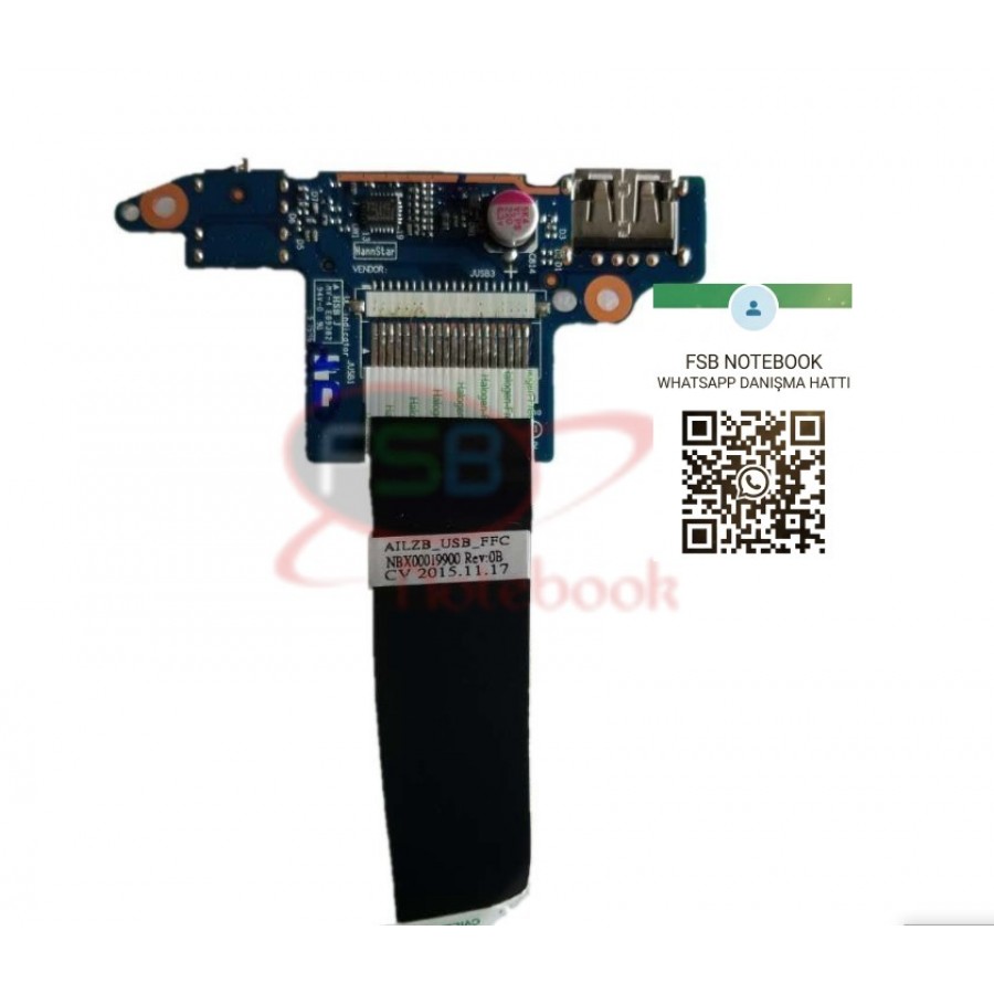 Lenovo IdeaPad Z500 P500 20202 20221 USB AUDIO BOARD AILZA NS-A182 AILZB USB FFC NBX00019900 usb ses giriş kartı