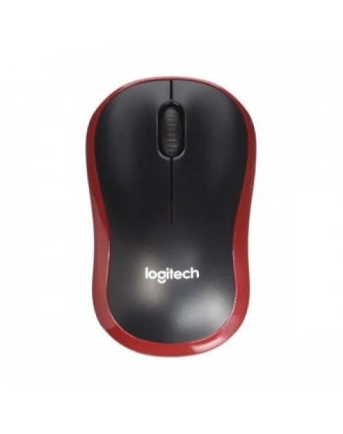 LOGITECH M185 NANO MOUSE KABLSZ BLACK/RED 910-002237