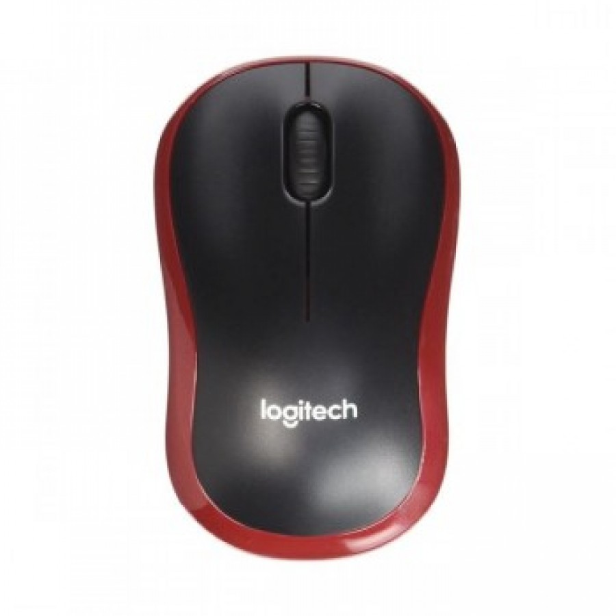 LOGITECH M185 NANO MOUSE KABLSZ BLACK/RED 910-002237