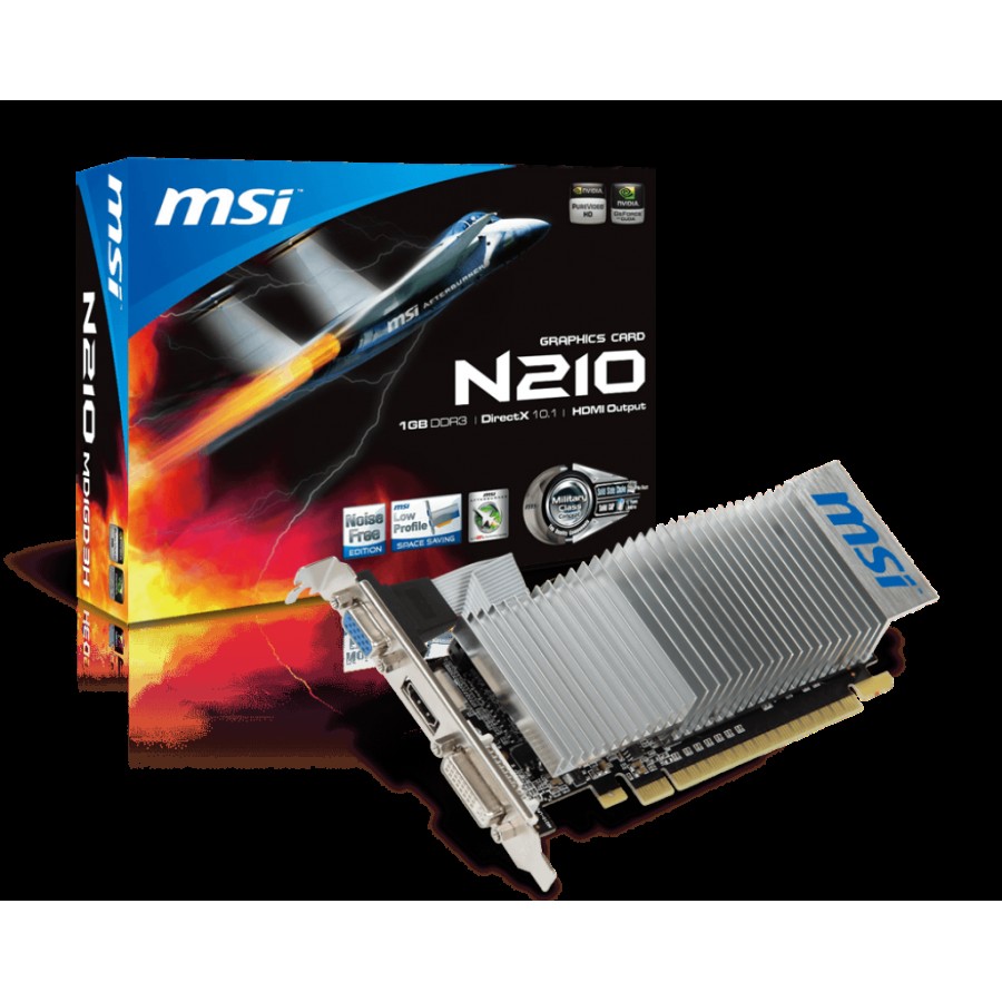 MSI N210-1GD3/LP 64Bit 1GB DDR3 VGA DVI HDMI 64B