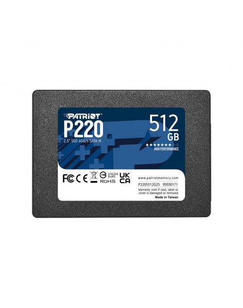 Patriot P220 512GB 550/500MB/s 2.5&quot; SATA3 SSD Disk (P220S512G25)