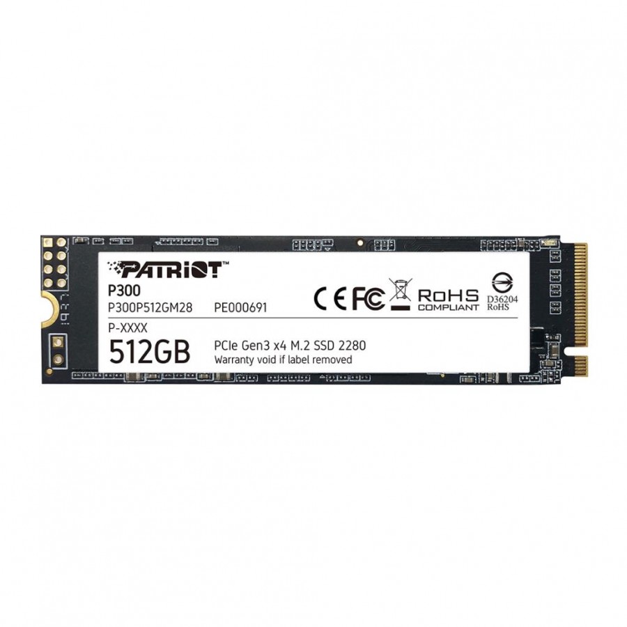 Patriot P300 512GB 1700/1100MB/s NVMe M.2 SSD Disk (P300P512GM28)