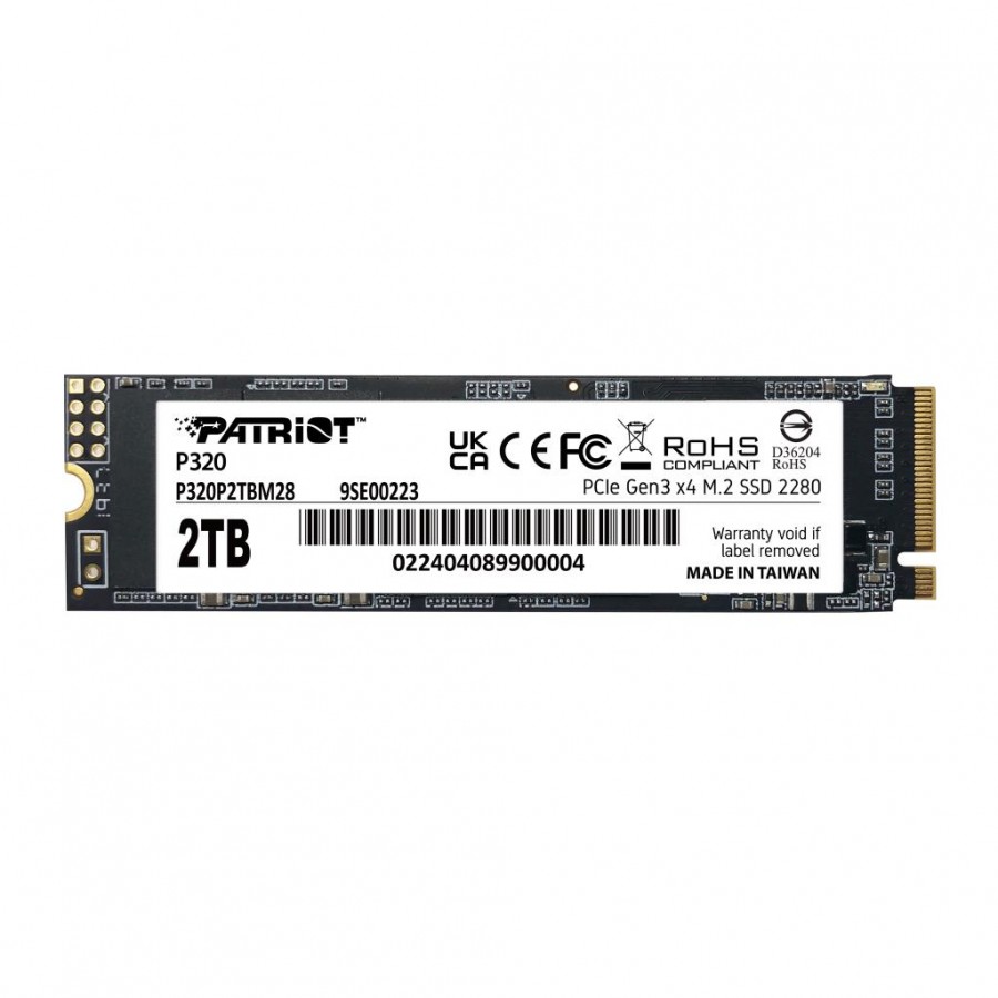 Patriot P320 2TB 3000/2200MB/s NVMe M.2 SSD Disk (P320P2TBM28)