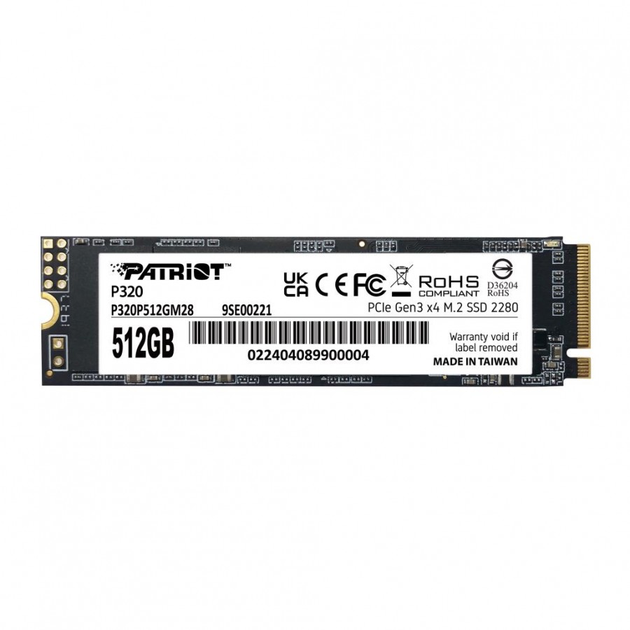 Patriot P320 512GB 3000/2200MB/s NVMe M.2 SSD Disk (P320P512GM28)