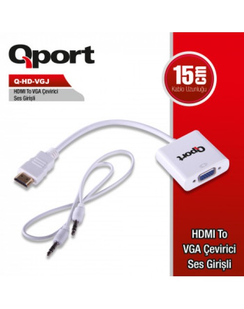 QPORT Q-HD-VGJ HVJ HDMI TO VGA ÇEVİRİCİ