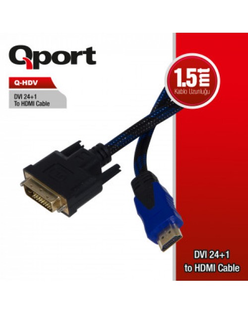 QPORT Q-HDV DVI TO HDMI 24+1 CONVERTER ÇEVİRİCİ