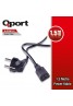 QPORT Q-POW1.5 1.5 METRE PC POWER KABLOSU