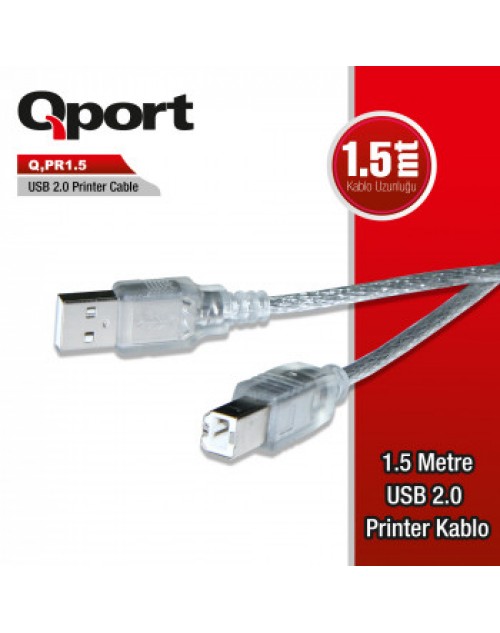 QPORT Q-PR1.5 USB 2.0 1.5 METRE YAZICI KABLO