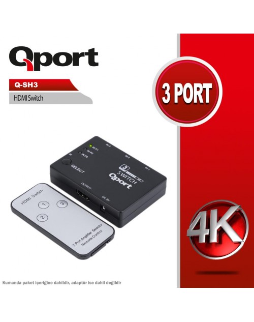 QPORT Q-SH3 HDMI SWITCH 3 PORT