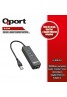 QPORT Q-U3G USB 3.0 ÇOKLAYICI/GIGABIT ADAPTÖR