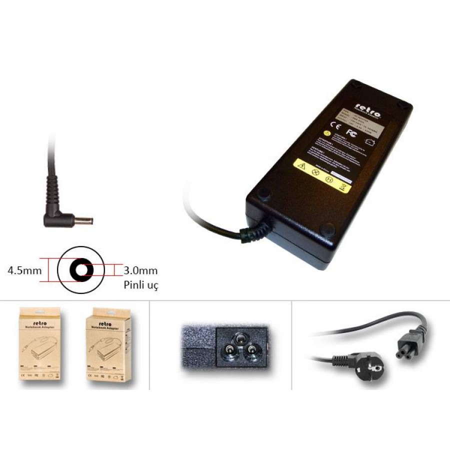 6TTY6 RETRO Dell 130W Pinli Uç 4.5mm Notebook Adaptör RNA-DL09 6TTY6 RETRO Dell 130W Pinli Uç 4.5mm Notebook Adaptör RNA-DL09