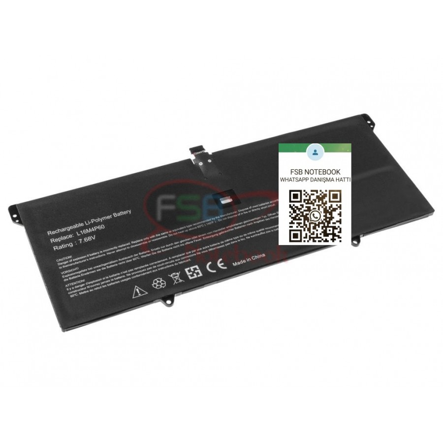 RETRO Lenovo IdeaPad Yoga 920-13IKB, L16M4P60 Notebook Bataryası