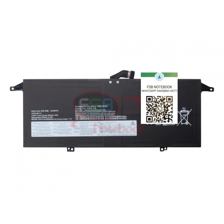 RETRO Lenovo ThinkBook 13x ITG, L20M4PD1 Notebook Bataryası
