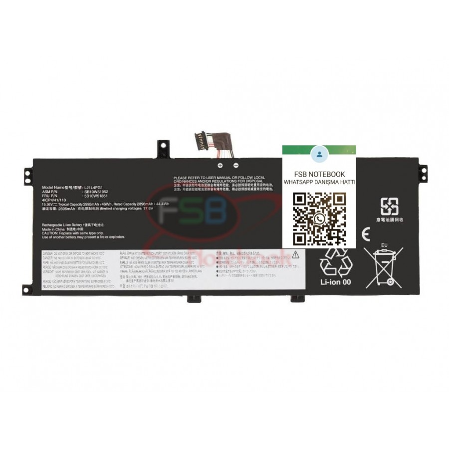 RETRO Lenovo ThinkPad L13 Yoga Gen3, L21L4PG1 Notebook Bataryası