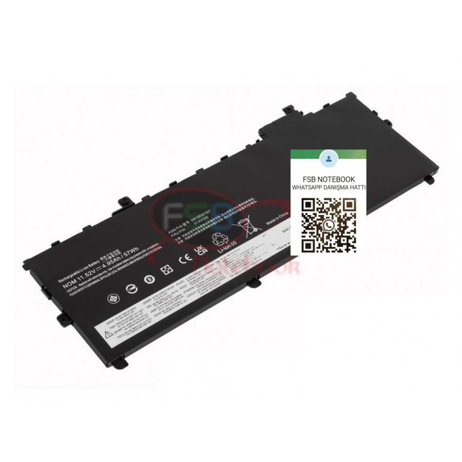 RETRO Lenovo ThinkPad X1 Carbon Gen5, 01AV494 Notebook Bataryası