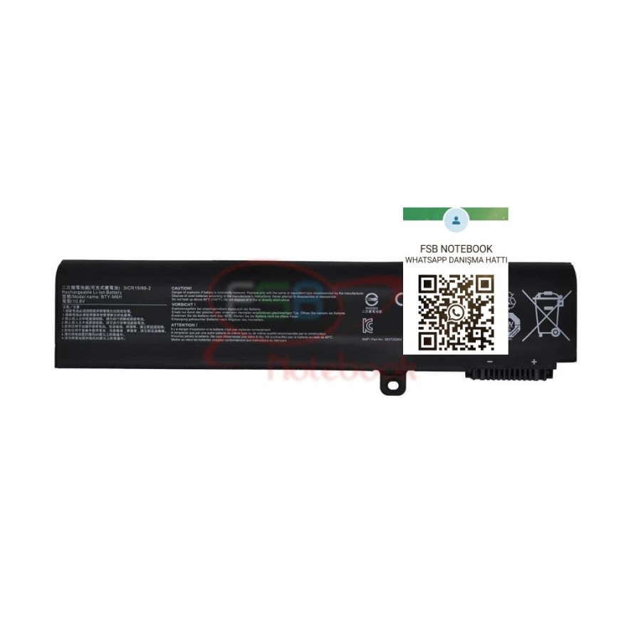 RETRO MSI GE62, GE72, BTY-M6H Notebook Bataryası - 4400mAh