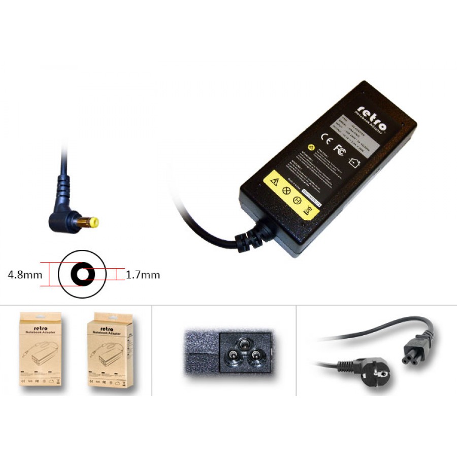 Modeller Sony Vaio VPCP Serisi, VPCP11S1E/B, VPCP11S1E/D, VPCP11S1E/W  10.5V 1.9A 20W VGP-AC10V6 Notebook Adaptör RNA-SN02