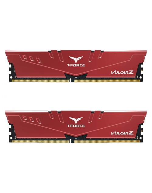 Team T-Force Vulcan Z Red 32GB 2x16GB 3200MHz CL16 DDR4 Gaming Ram (TLZRD432G3200HC16FDC01)