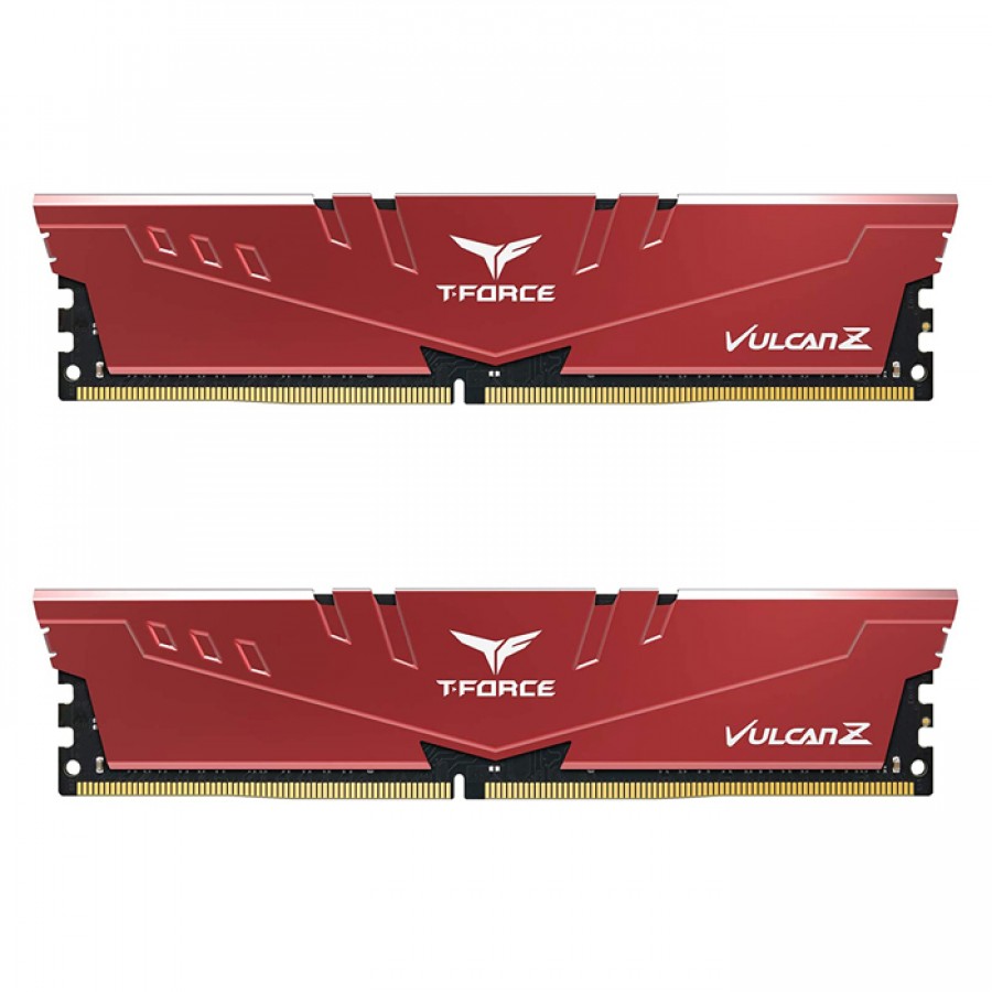 Team T-Force Vulcan Z Red 32GB 2x16GB 3200MHz CL16 DDR4 Gaming Ram (TLZRD432G3200HC16FDC01)